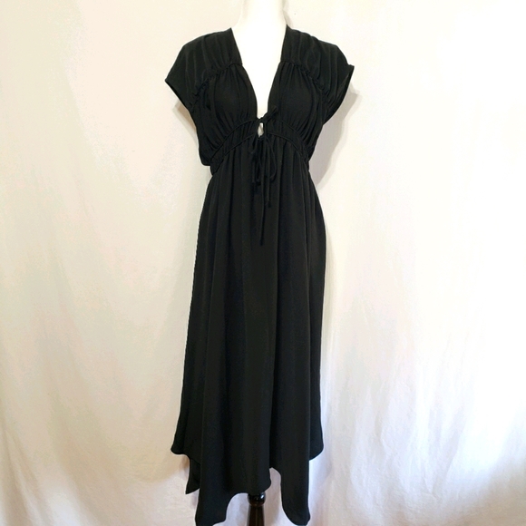 NWOT- Zara Maxi Dress with Ruching - Picture 5 of 8